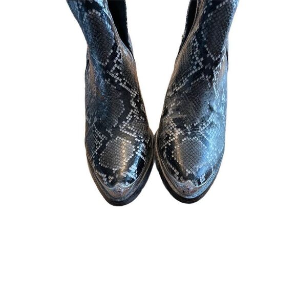 Jeffrey Campbell Cromwell Black Snake Ankle Boot - Picture 2 of 5